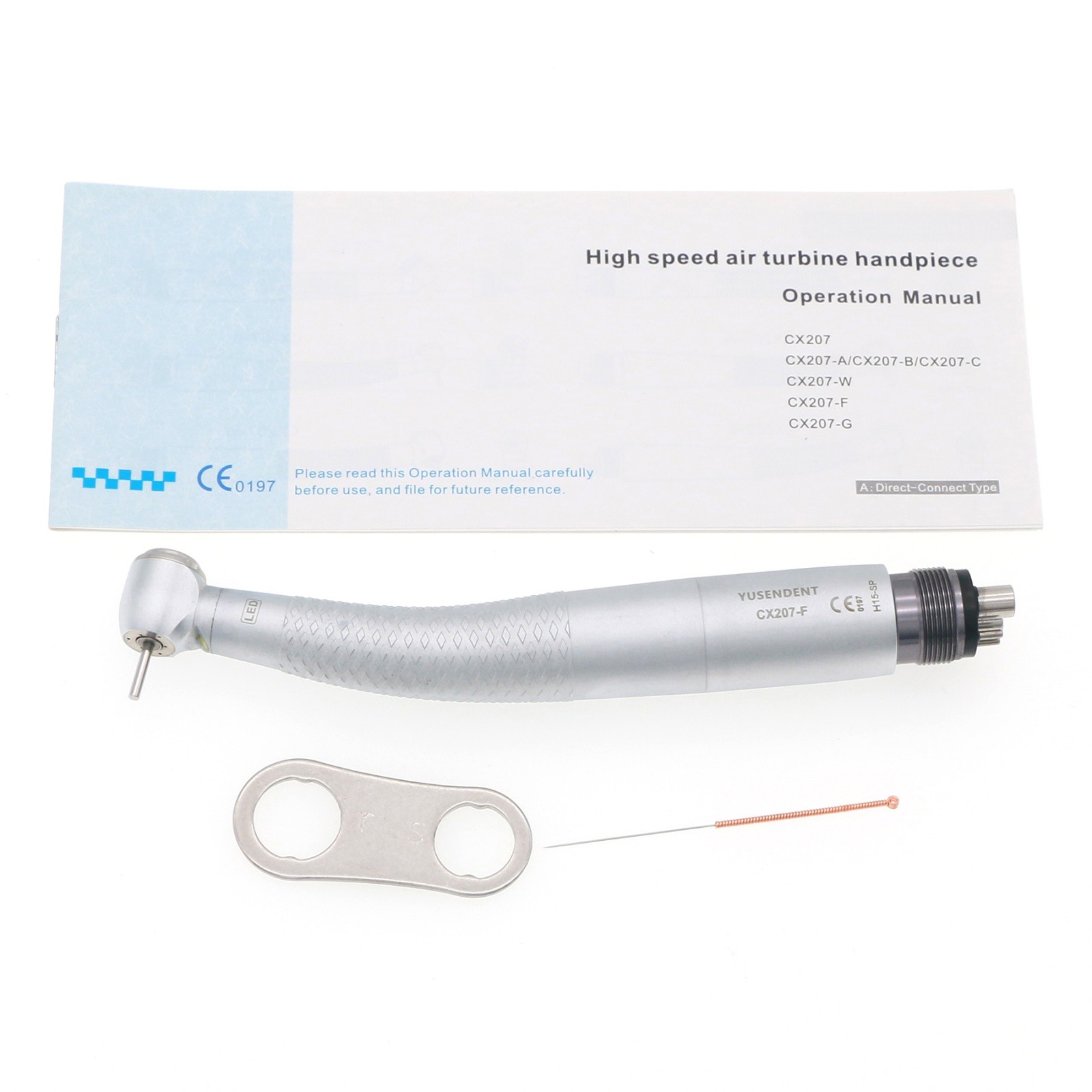 US COXO CX207-F Dental LED High Speed Handpiece Self-power Air Turbine 2/4 Holes