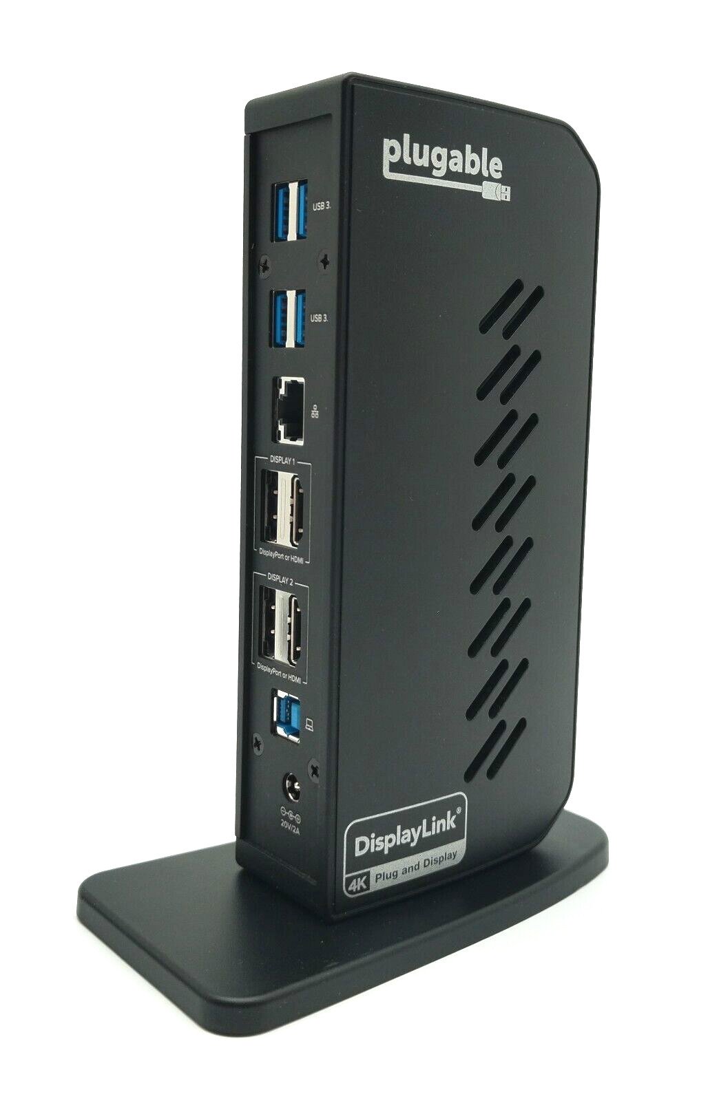 PLUGABLE UD-6950Z USB 3.0 AND USB-C Dual 4K DISPLAY DOCKING STATION w  ADAPTER