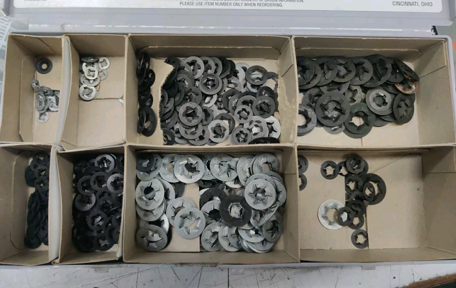 1 Box Of Assorted Bolt Retainers Over 200 Pieces