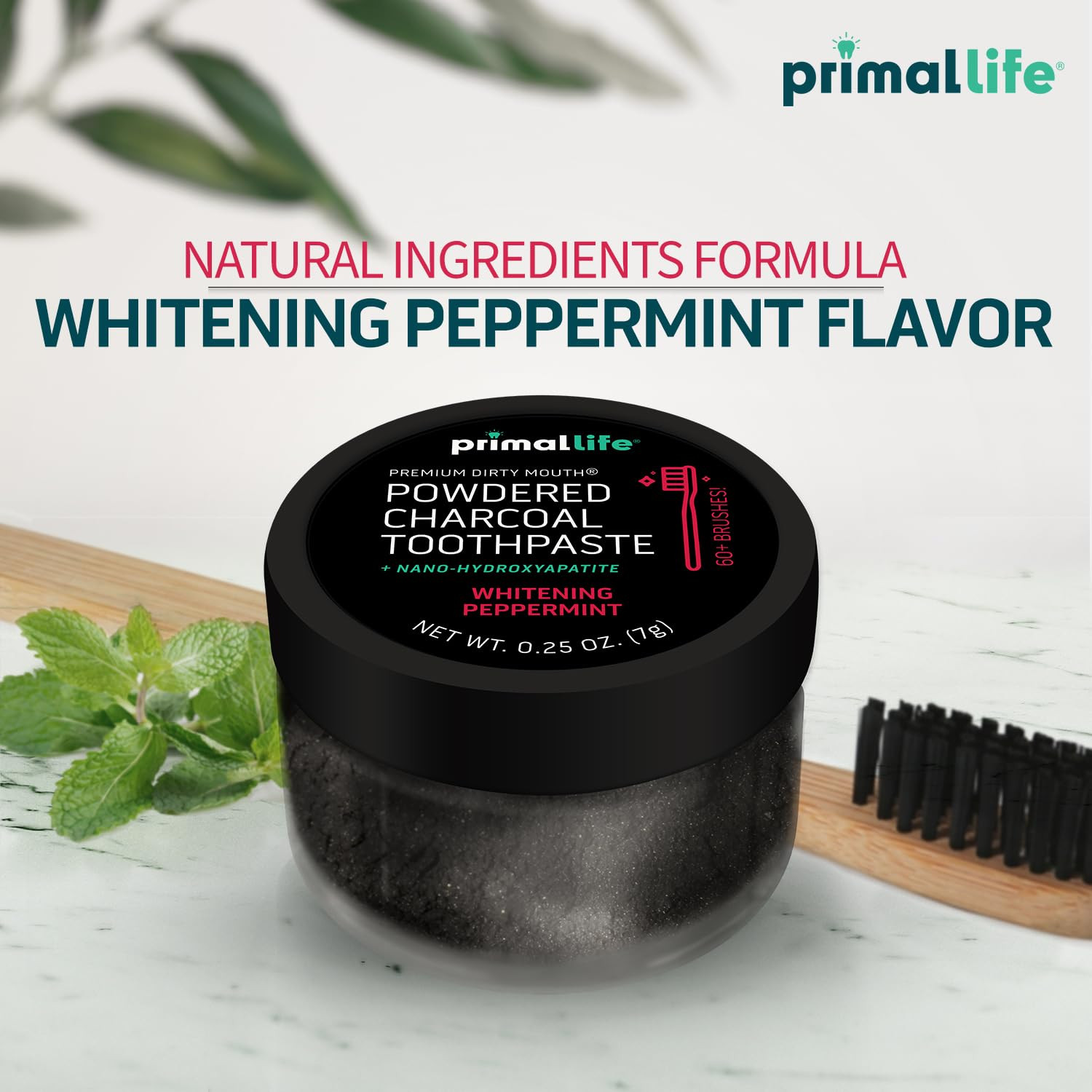 -Dirty Mouth Toothpowder, Activated Charcoal Tooth Cleaning Powder, Essential Oi