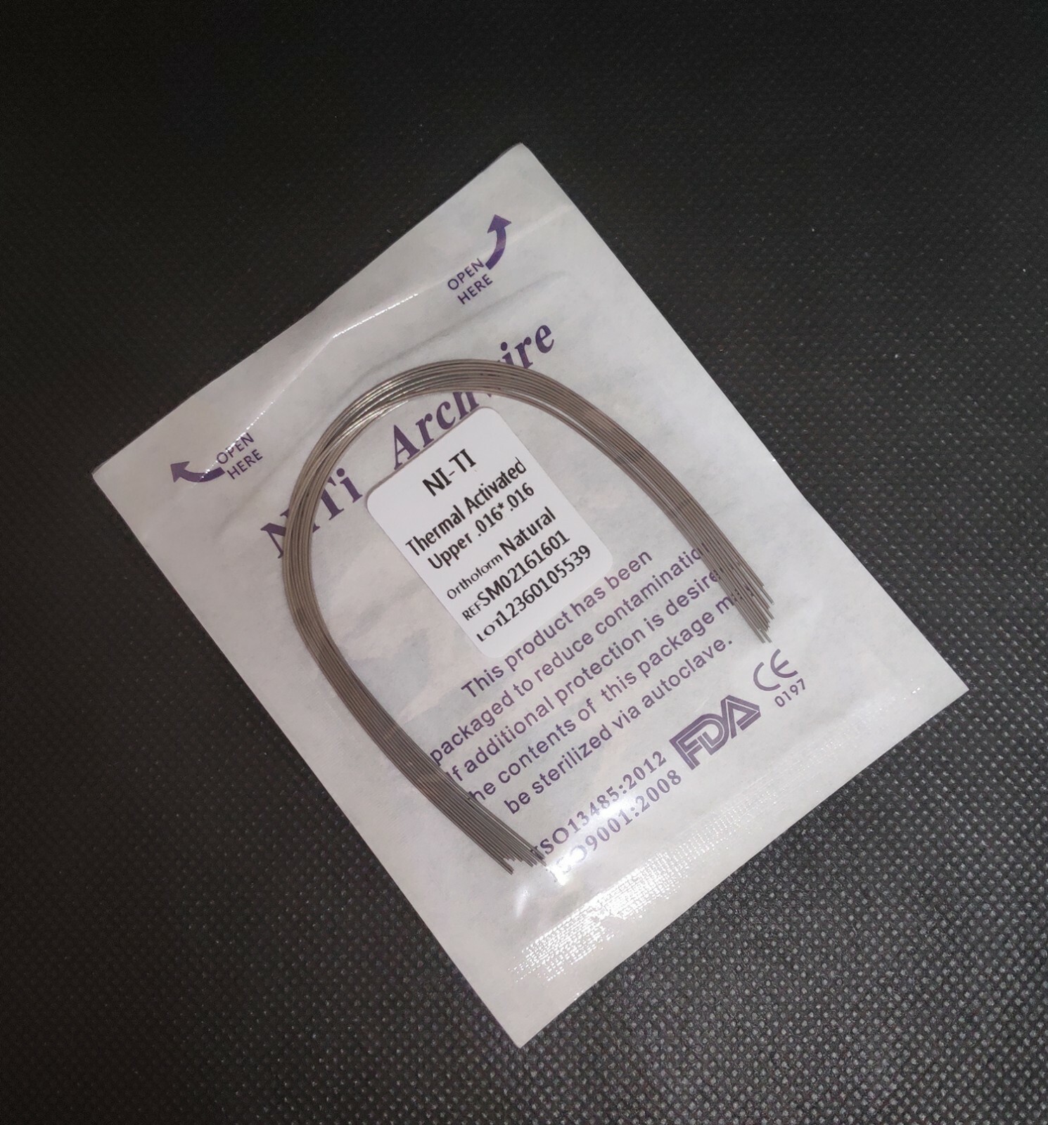 Dental Orthodontic Thermal Activated NITI Arch Wires Rectangular Natural Form