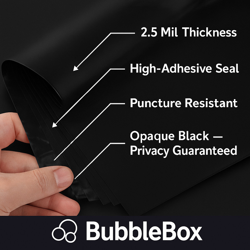 Black Poly Mailers Shipping Bags Self Seal Envelopes for eBay Shipping Bulk