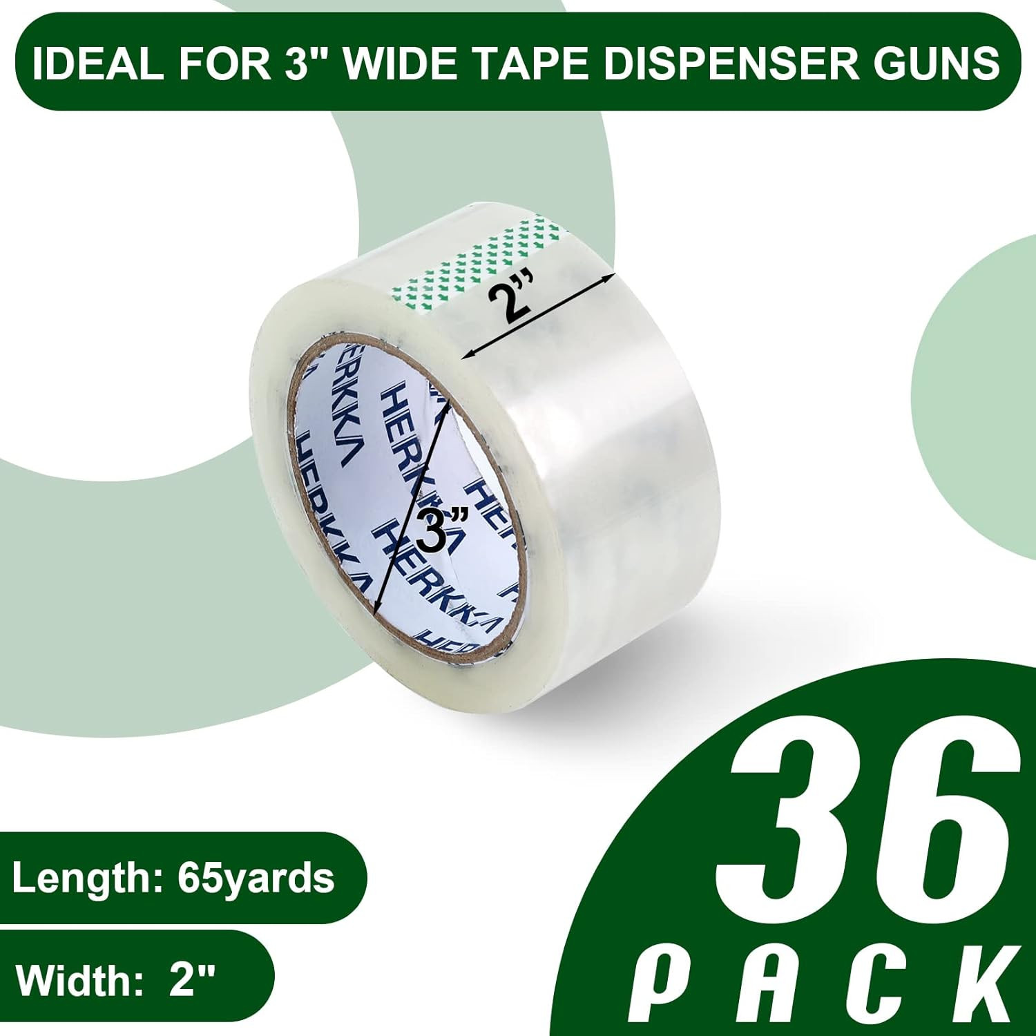 Clear Packing Tape, 36 Rolls Heavy Duty Packaging Tape for Shipping Packaging Mo