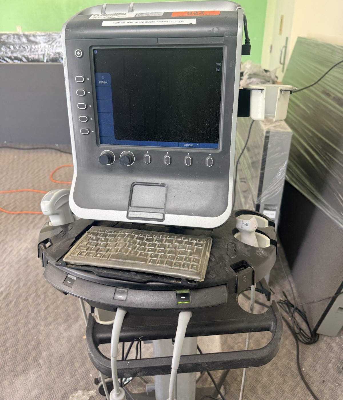 SonoSite M-Turbo Ultrasound Machine Cart System + Probes Tested Working Portable