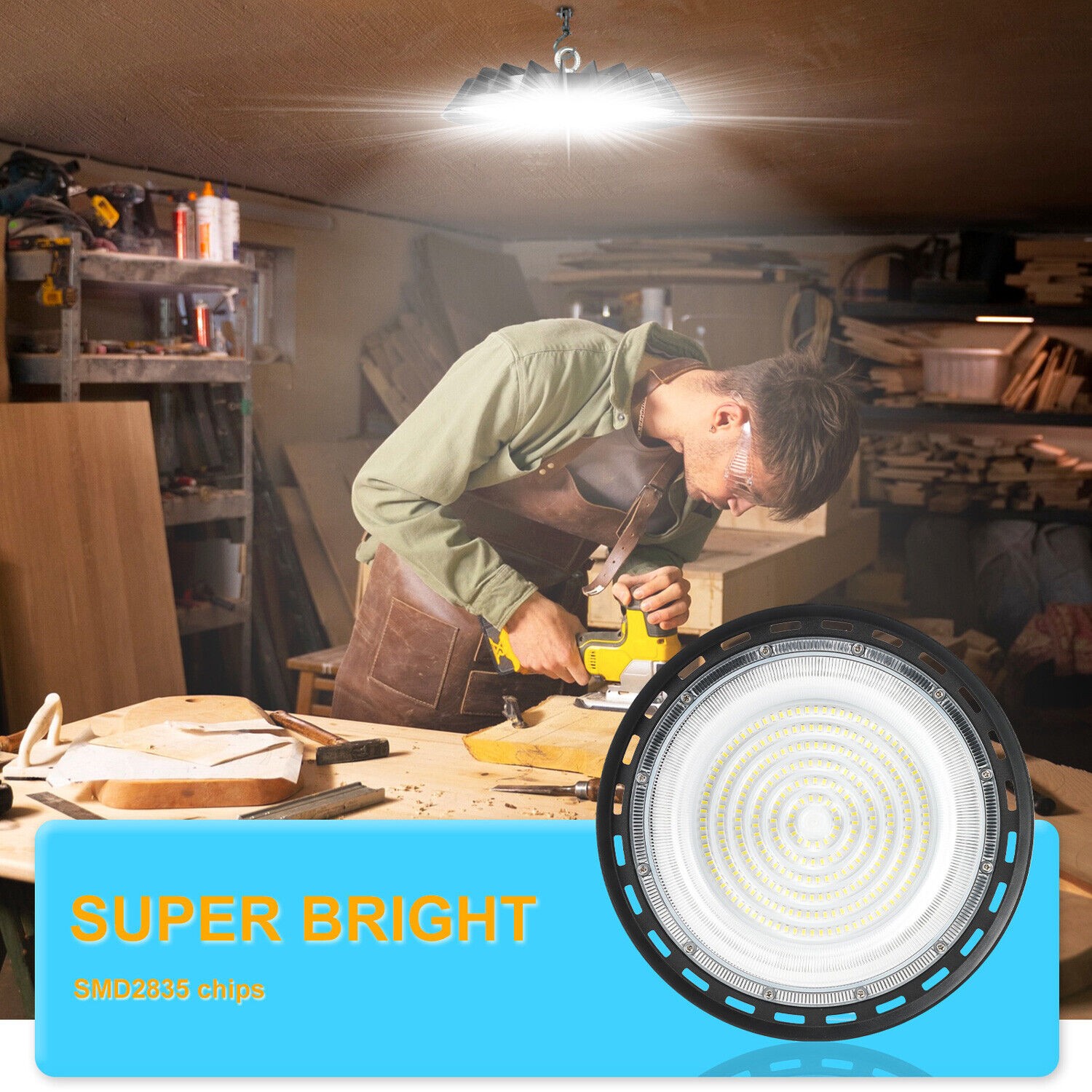 10 Pack 500W UFO Led High Bay Light Shop Industrial Commercial Factory Warehouse