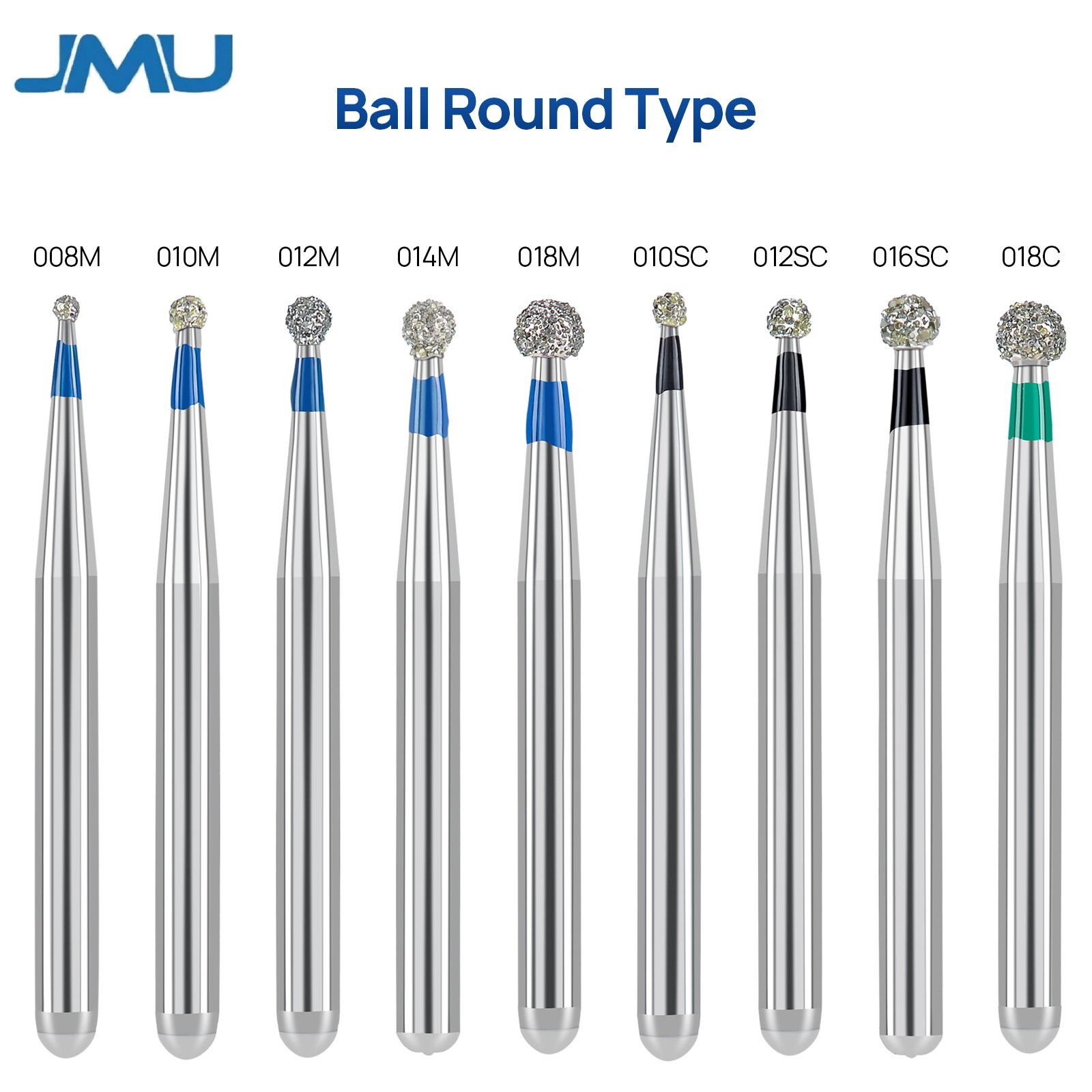 Dental Diamond Burs Round FG Medium Grit/ Coarse Grit/ Super Coarse