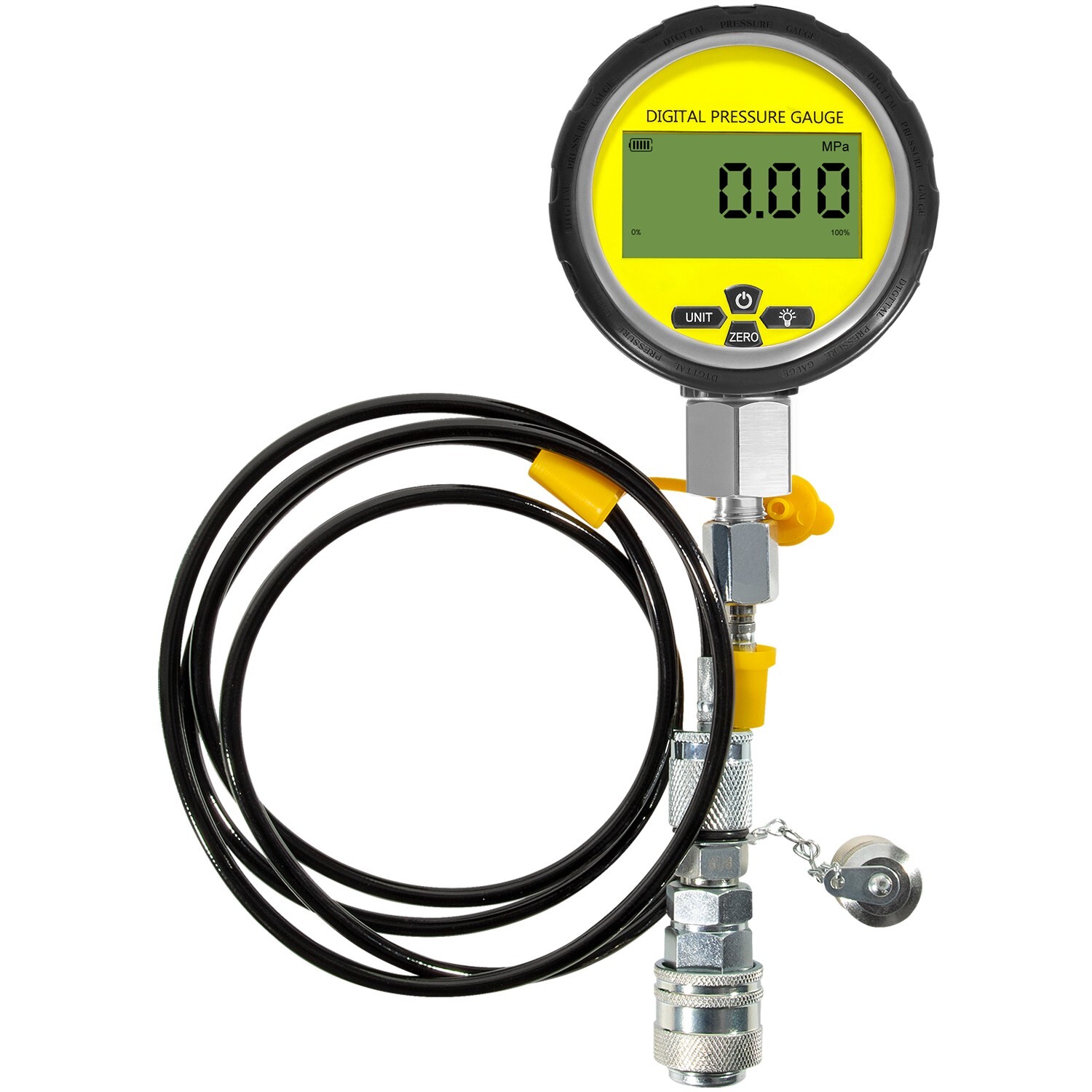 Digital Hydraulic Pressure Gauge Test Coupling Kit 700BAR/10000PSI/70Mpa 1/4-NPT
