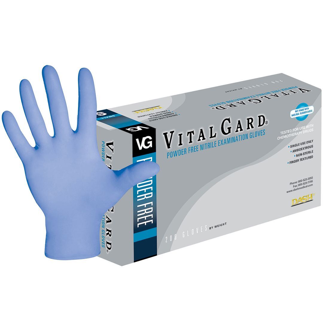 VitalGard Latex Glove: Small, Powder-Free, Textured, Chlorinated, Non-Sterile