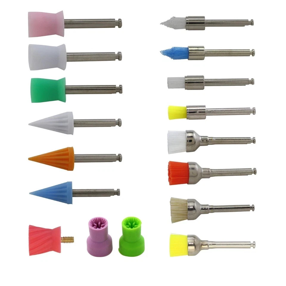 Dental Polishing Prophy Prophylaxis Brush Nylon RA Latch Type Bristle Flat/Taper