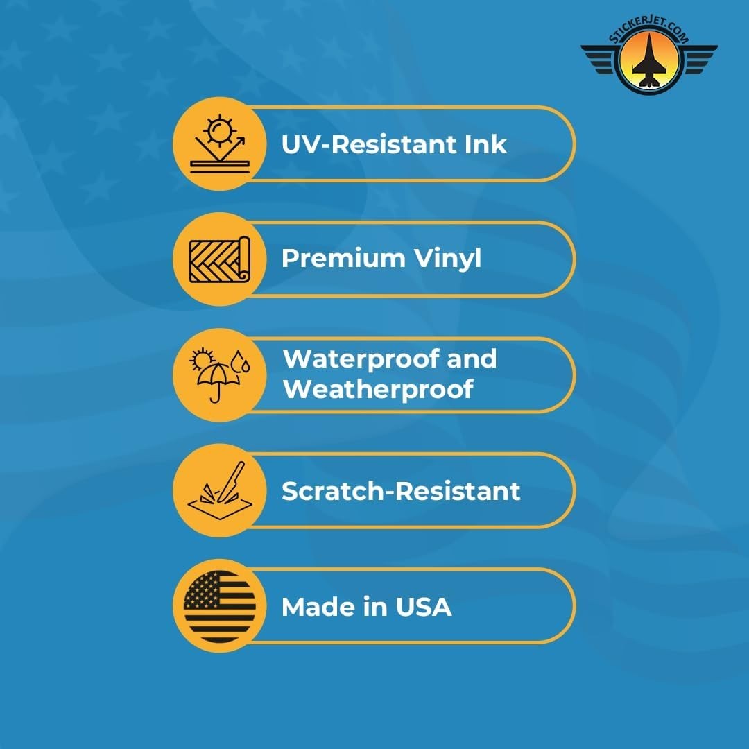Stickerjet ANSI Style Warning Stickers – 5-Pack Self Adhesive Vinyl Signs