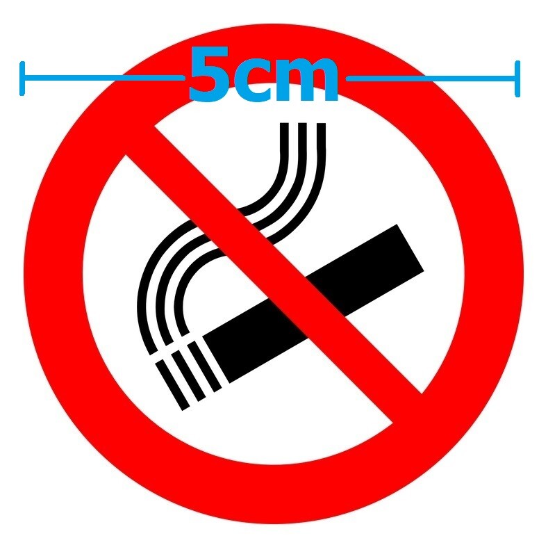 1-10 NON SMOKING STICKERS 3.5/9.5cm PROHIBITED STICKER NON SMOKING BAN