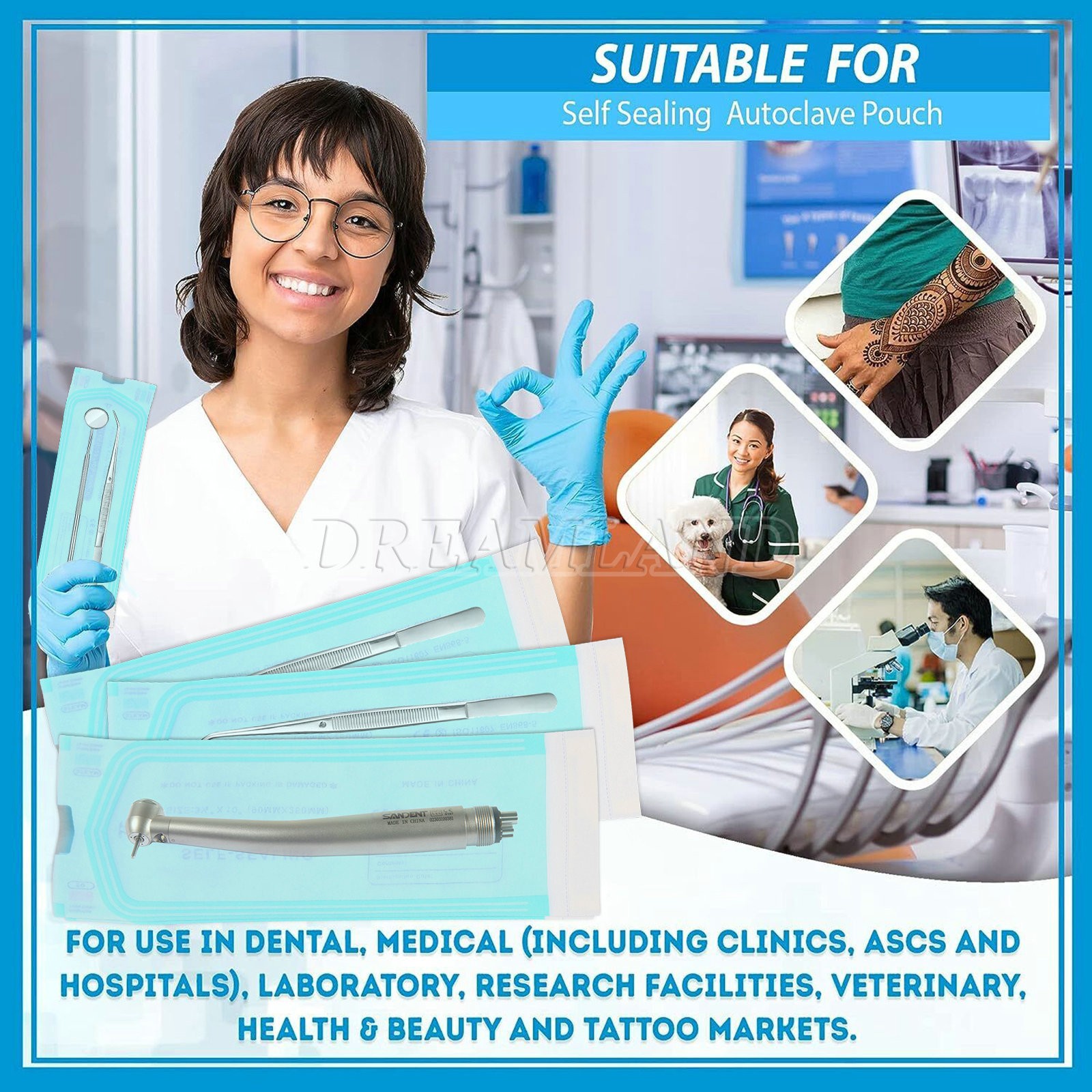 Sterilization Pouches – Self-Sealing Autoclave Bags for Medical, Dental, Tattoo
