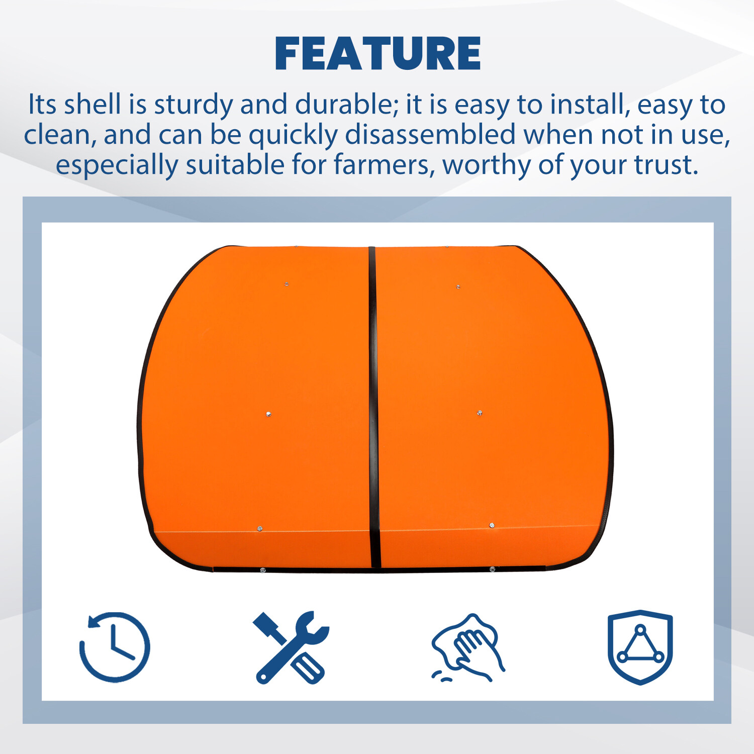 Orange Tuff Top Tractor Canopy For ROPS 48-3/8″ X 48-3/8″