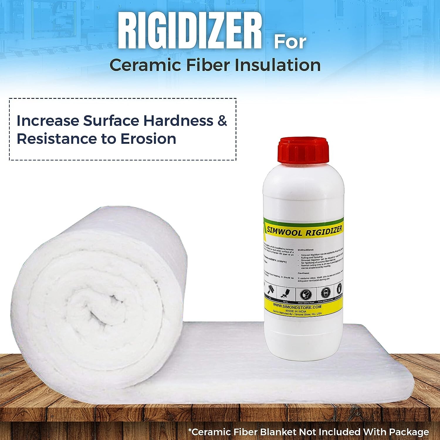 Rigidizer – Coating for Ceramic Fiber Blanket – 1 Quart, Fireproof Insulation