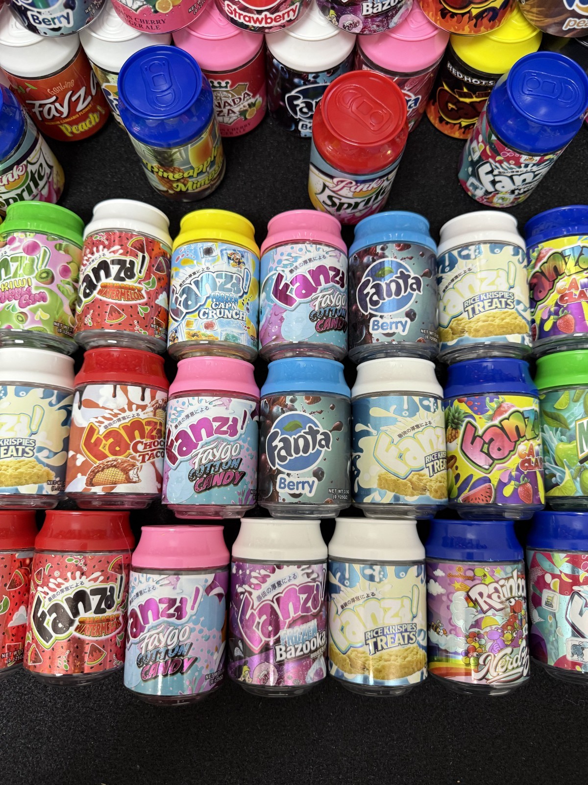 Exotic 3.5 jars / bottles ZA with Design Jars Smell Proof Packaging 50pk or 100
