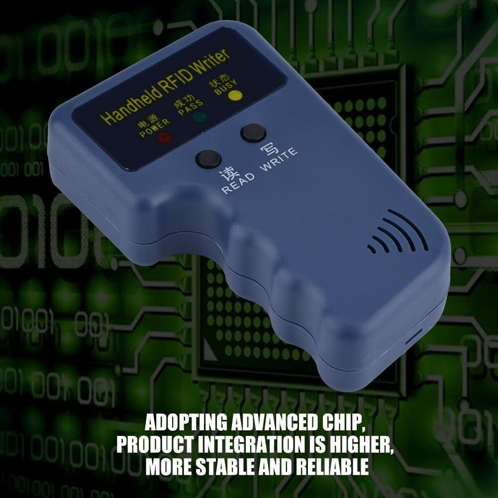 Handheld RFID Card Copier ID Key Reader Writer 125KHZ Duplicator Cloner 5 Tags