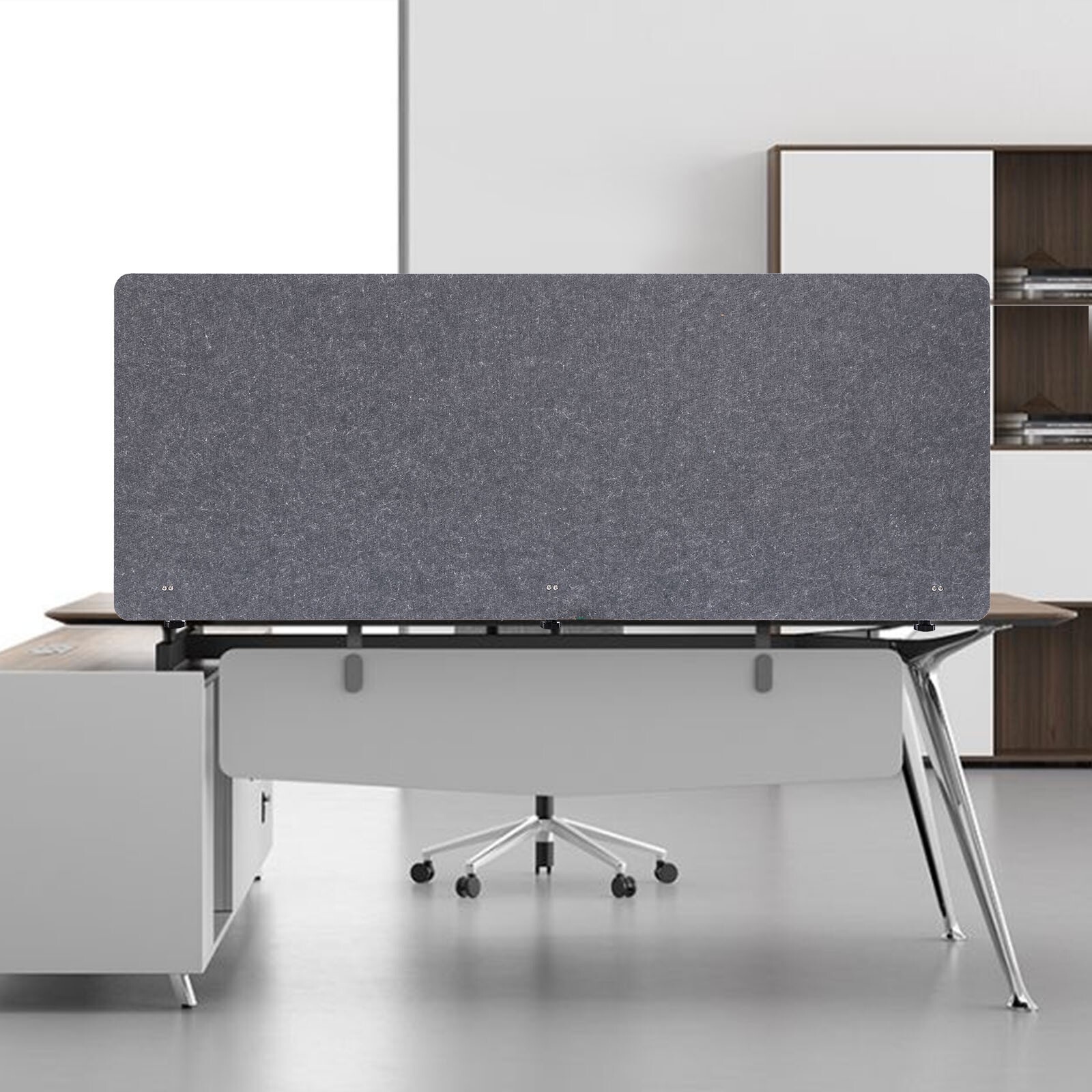 Office Partition, Polyester Desk Divider, Desktop Privacy Panel Table Mounted