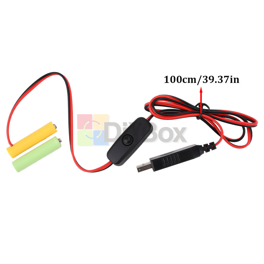 USB 5V to 3/4.5/6V Battery Eliminator Replacement AA AAA Battery Power Supply