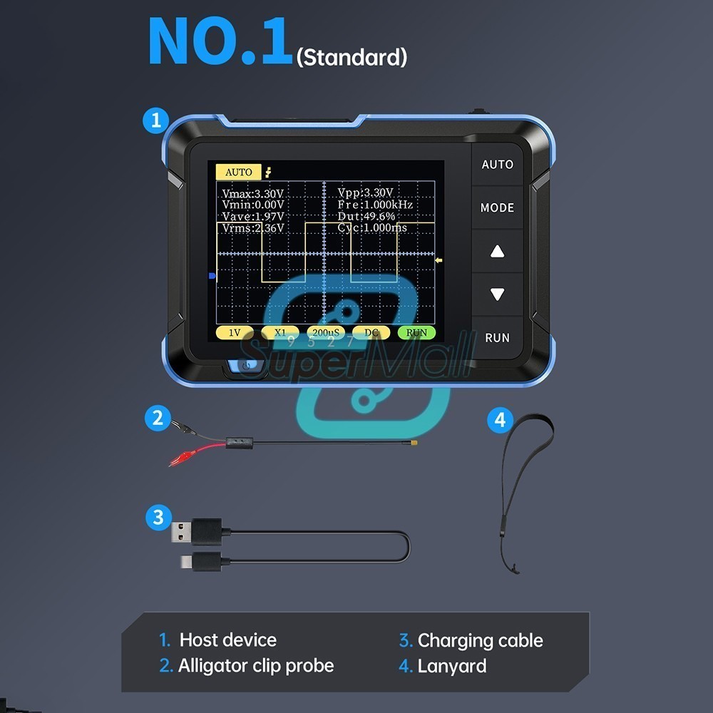 FNIRSI DSO152 Handheld Mini Oscilloscope Type-C Portable Digital Oscilloscope US