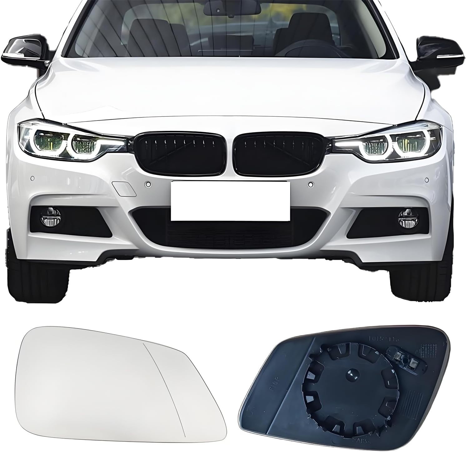 Passenger Right Side Heated Mirror Glass for BMW 2009-2019 228i 320i 328i 330i 3