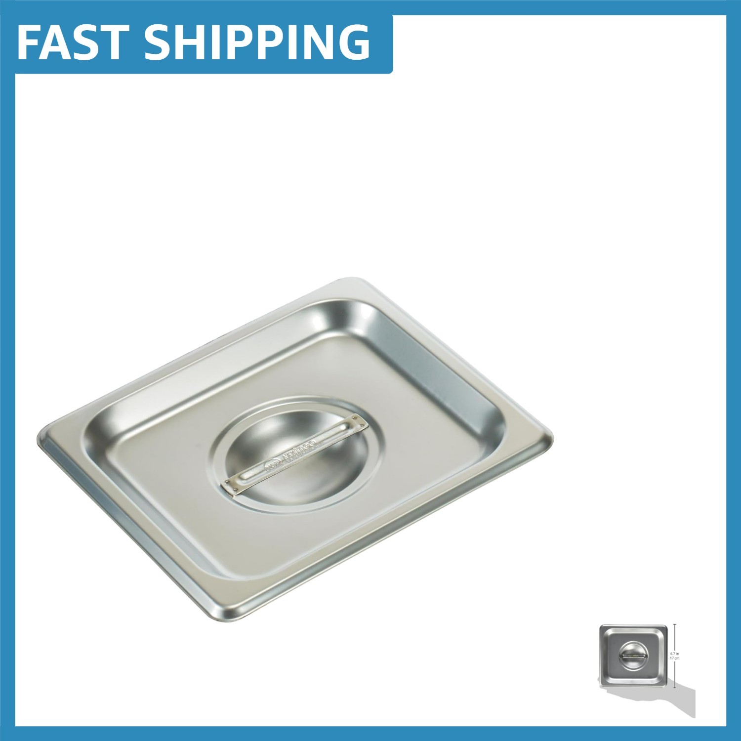 Winco Professional 1/6 Solid Cover – Medium Stainless Steel Kitchen Essential