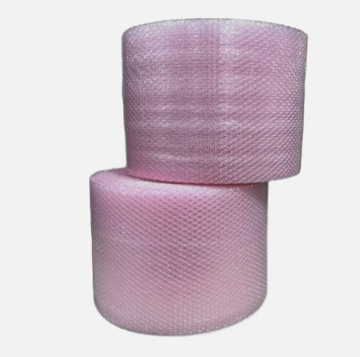 3/16″ Small Bubble Pink Cushioning Wrap Anti-Static Roll 700’x12″ Wide 700FT 12″