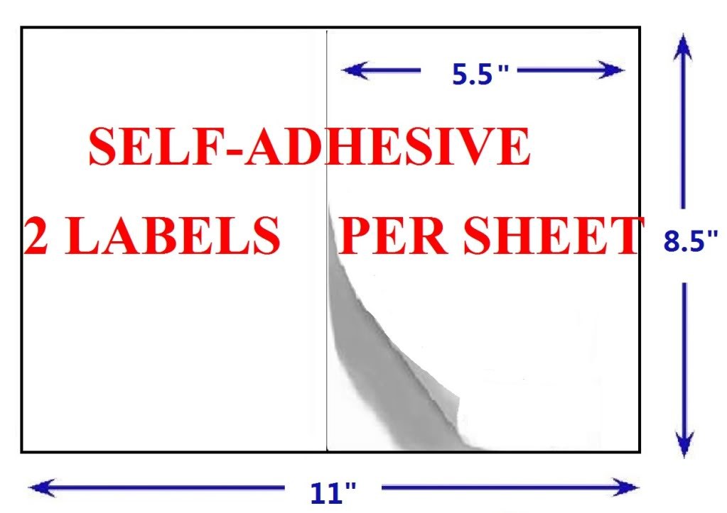 200 Shipping Labels Blank Self Stick Paper for printing USPS UPS eBay Postage