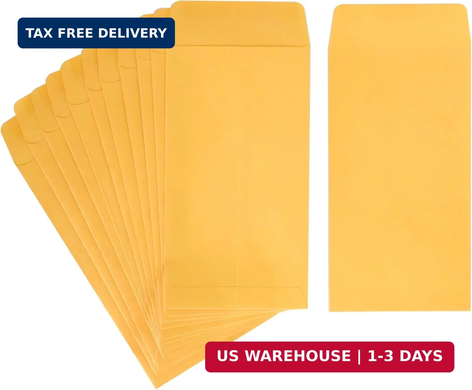 ESSENTIAL #7 100 Piece Cash Envelopes 3.5″ x 6.5″ with Gummed Flap, Small Parts