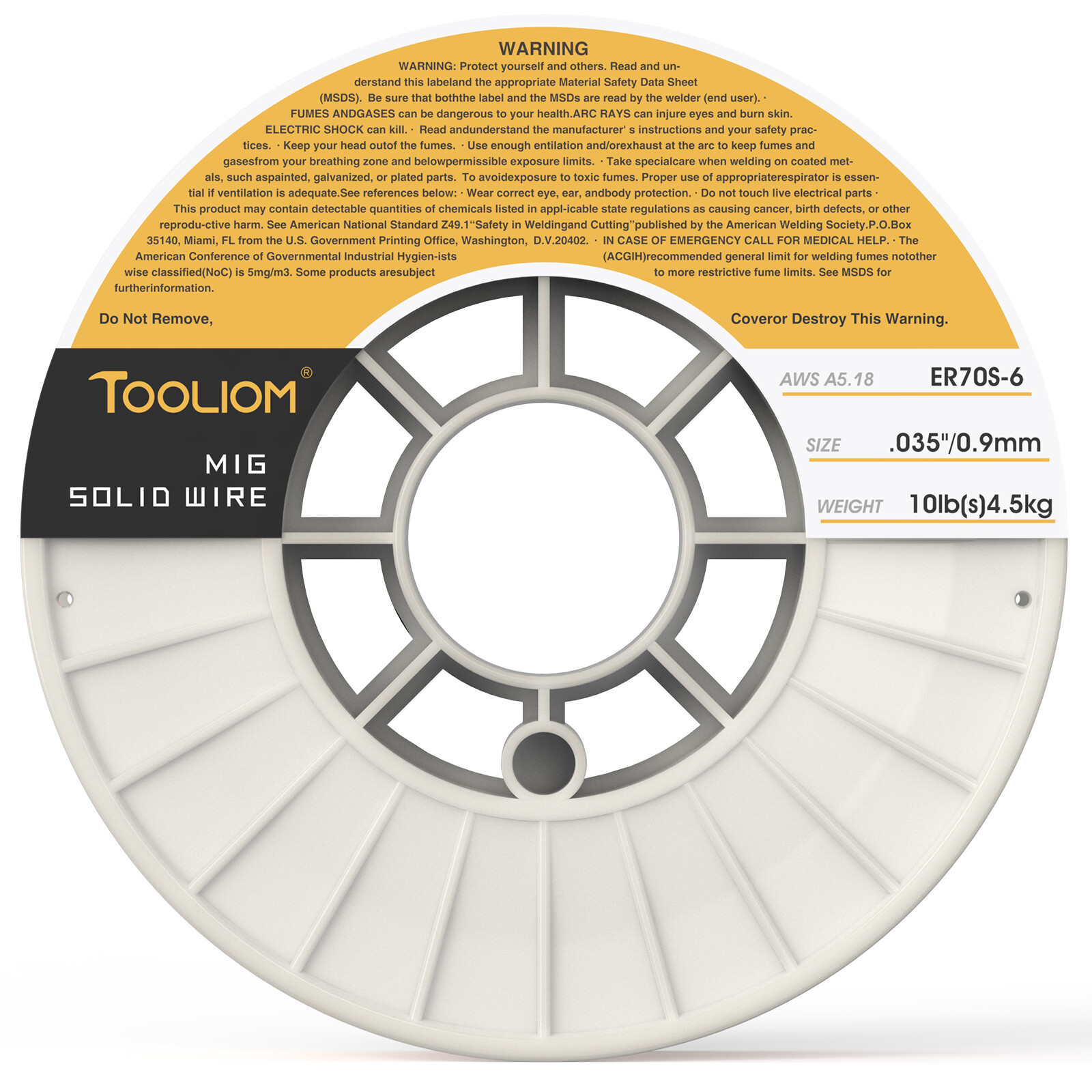 ER70S-6 .035″(0.9 mm) Mild Steel Mig Solid Welding Wire on 10-Pound Spool