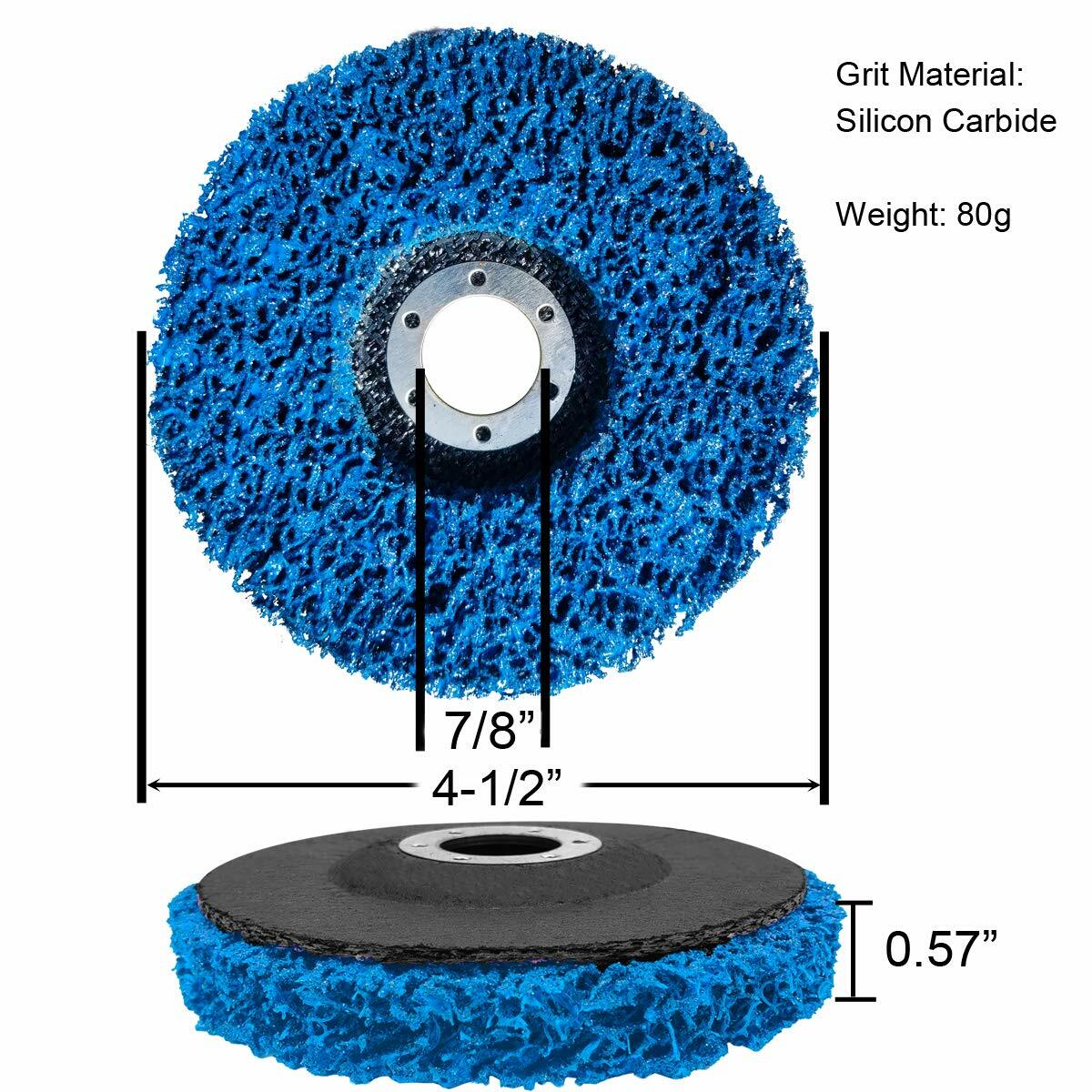 5PACK 4.5 inch Strip Discs 4-1/2″ x 7/8″ Bule Stripping Wheels for Angle Grinder