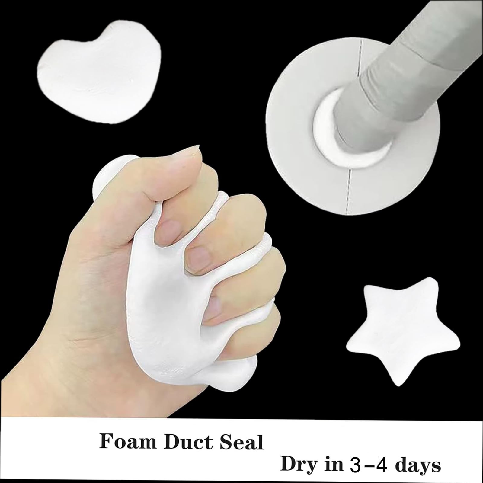 New Type 10 White Seal Putty Waterproof Duct Seal Repair Sealing Clay, Quick Men