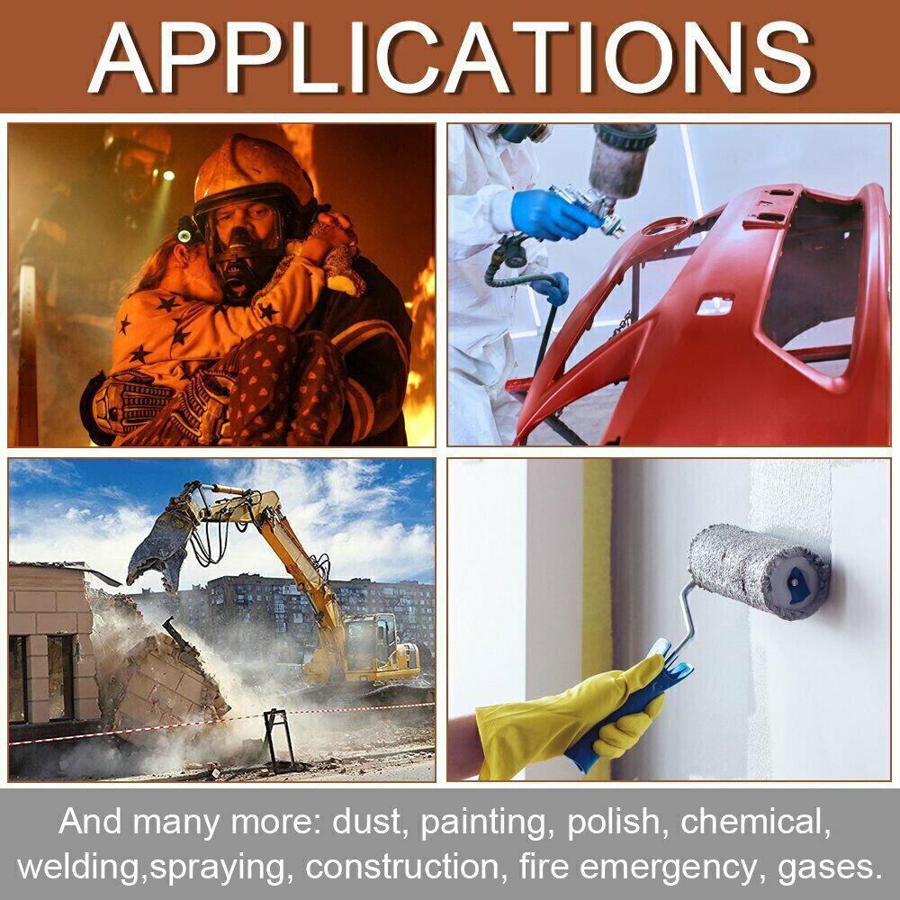7 in1 7502 Painting Spray Half Face Gas Mask Chemical Epoxy Resin Respirator PPE