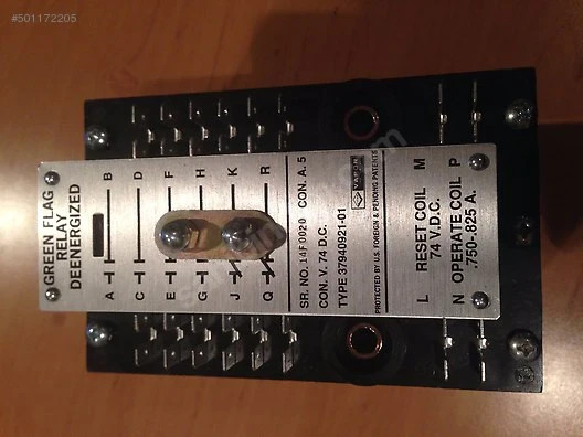 EMD GREEN FLAG Deenergized RELAY 37940921-01 74VDC .750.825A CUSTOMSINCULUDED