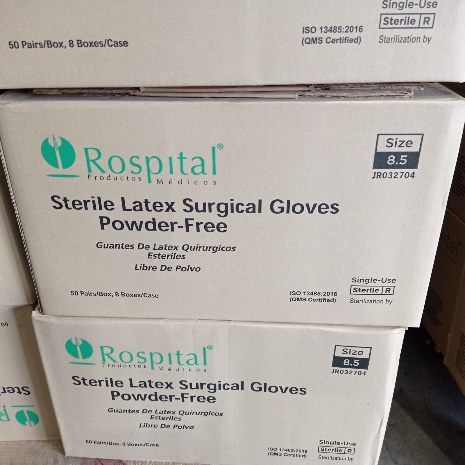 Sterile Latex Surgical Gloves Powder-Free 6.0 to 8.5 (50/400 pcs) from Malaysia