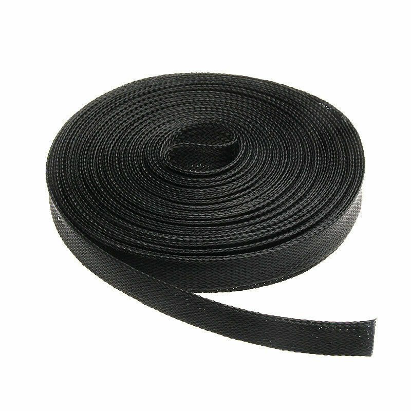 10/5M Black Expandable Wire Cable Sleeving Sheathing Braided Loom Tubing