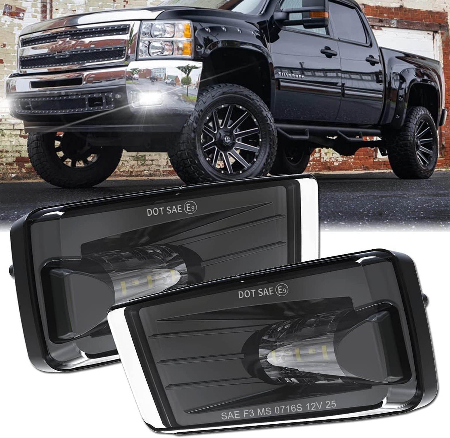 Z-OFFROAD Upgrade LED Fog Lights Bumper Driving Lamps for 2007-2014 Silverado…