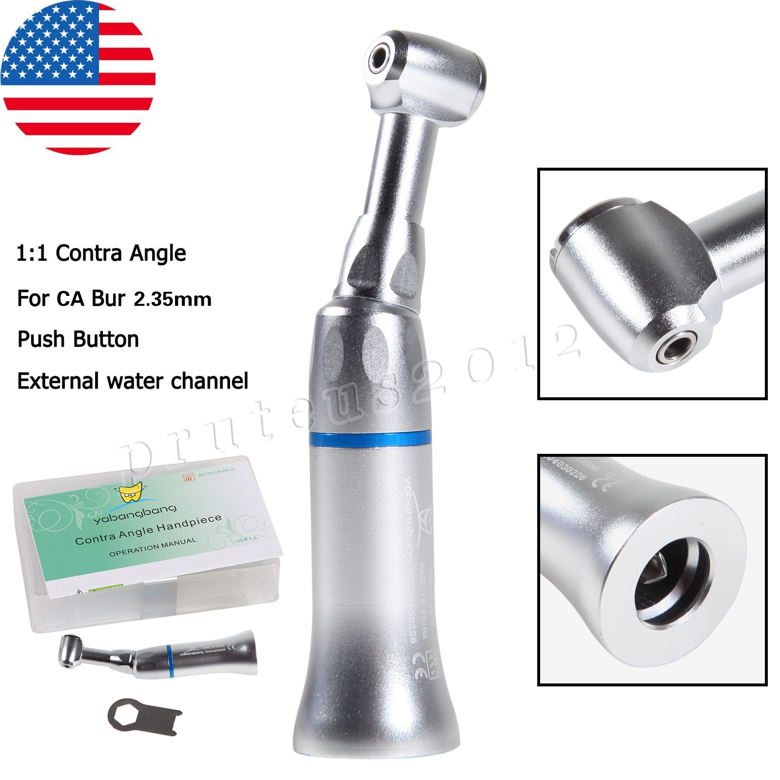 NSK Style Dental Low Slow Speed Handpiece Contra Angle Push Button E-Type USA!!!