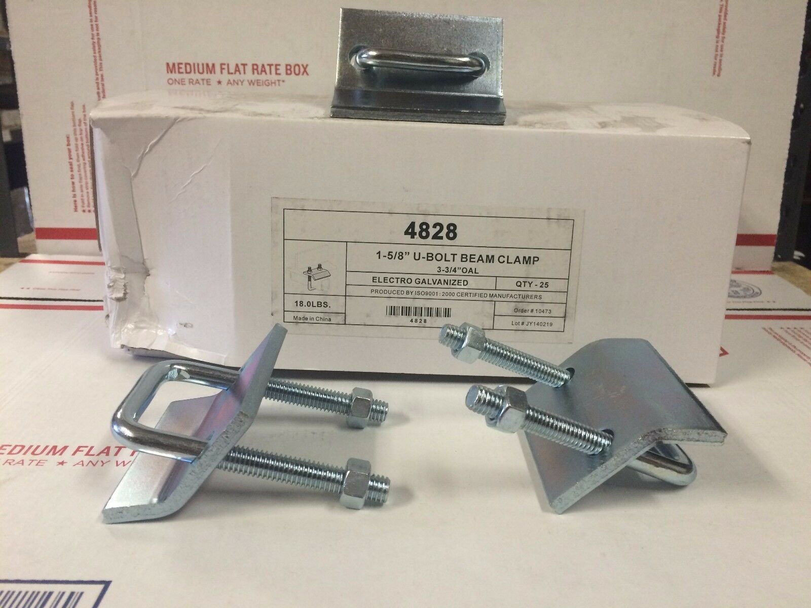 1-5/8″ U-Bolt Beam Clamps for Unistrut / B-Line Channel #4828 P2785