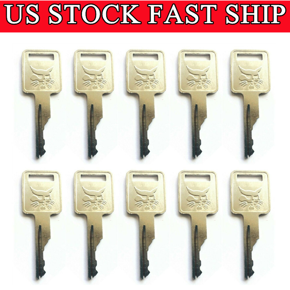 10 Cut Ignition Key For Bobcat 751 753 763 773 863 873 883 963 Skid Steer Loader
