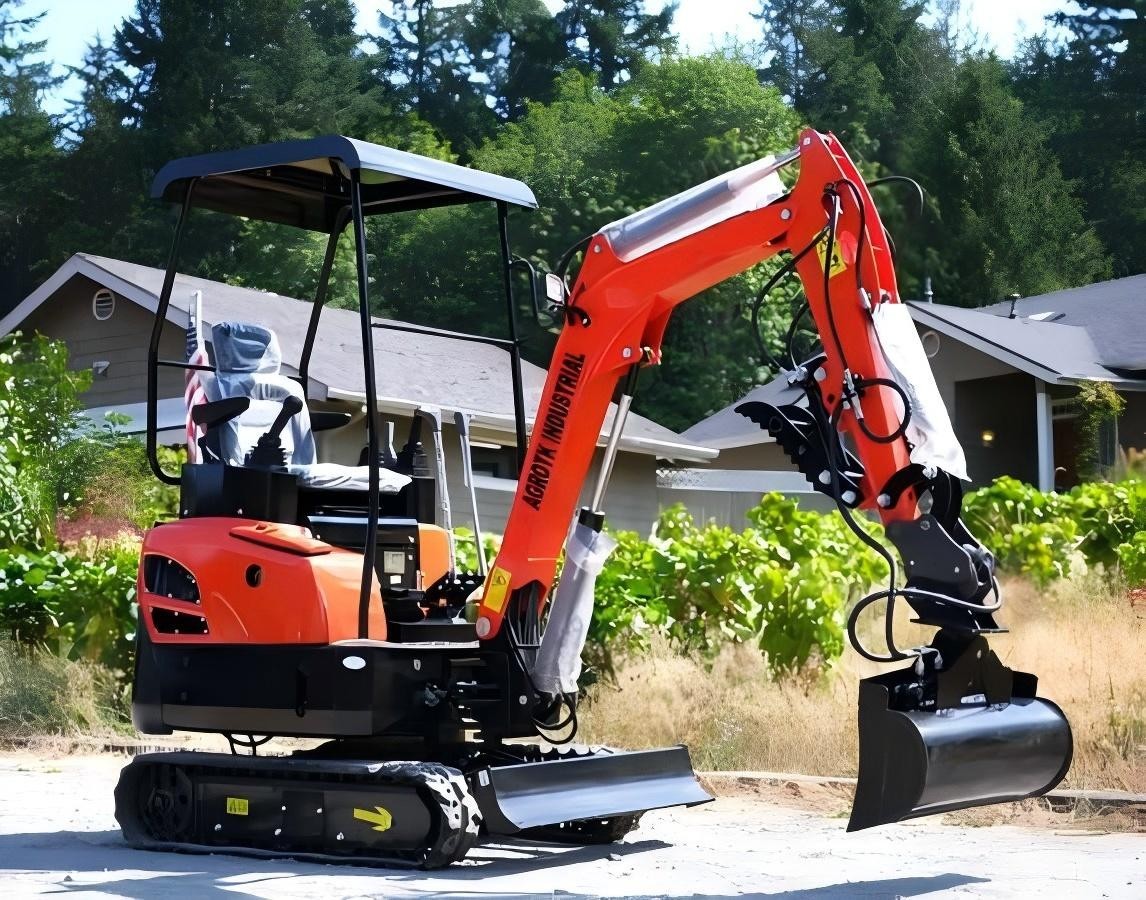 1.4 Ton Mini Excavator Tracked Crawler Kubota Diesel Engine w/ Side Swing Boom
