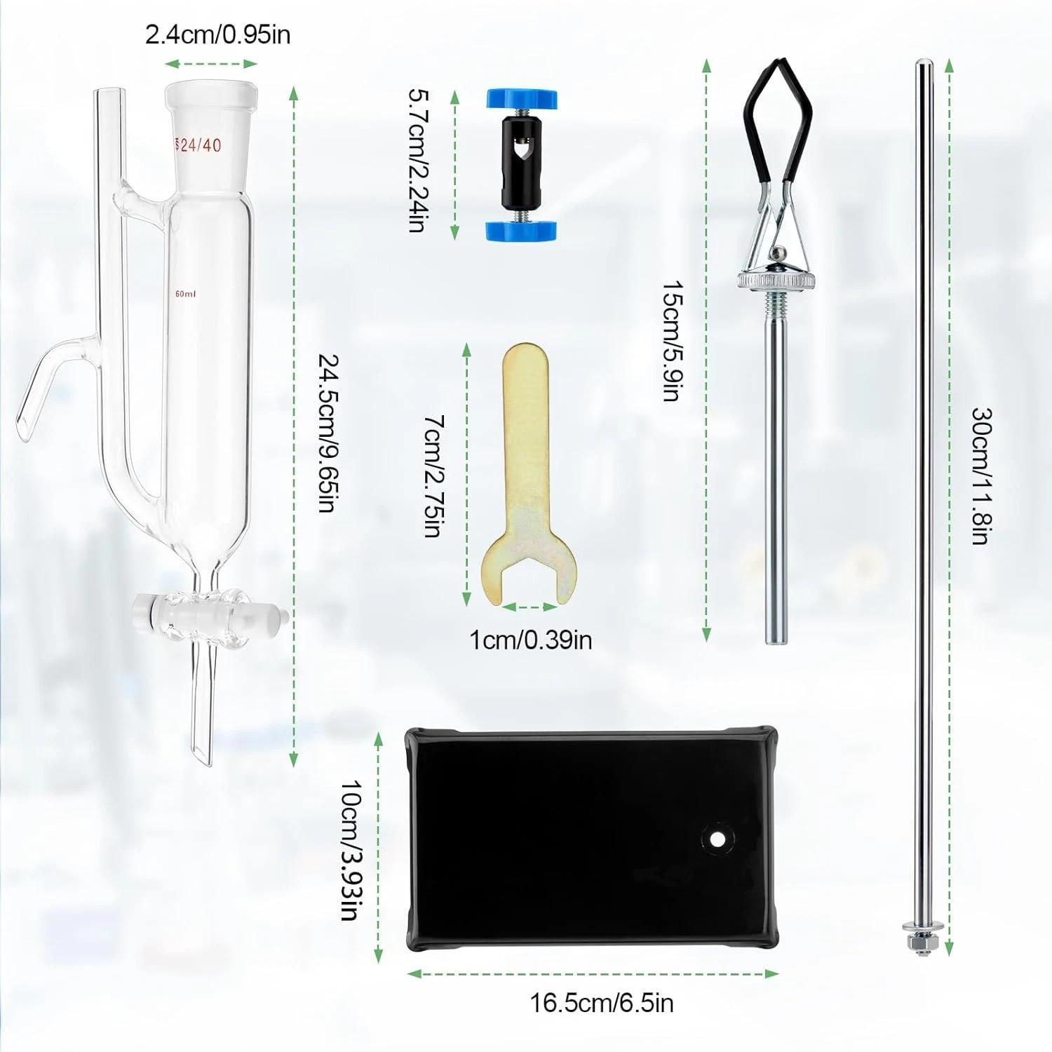 60ml 24/40 Oil Water Receiver-Separator Essential oil distillation kit Part