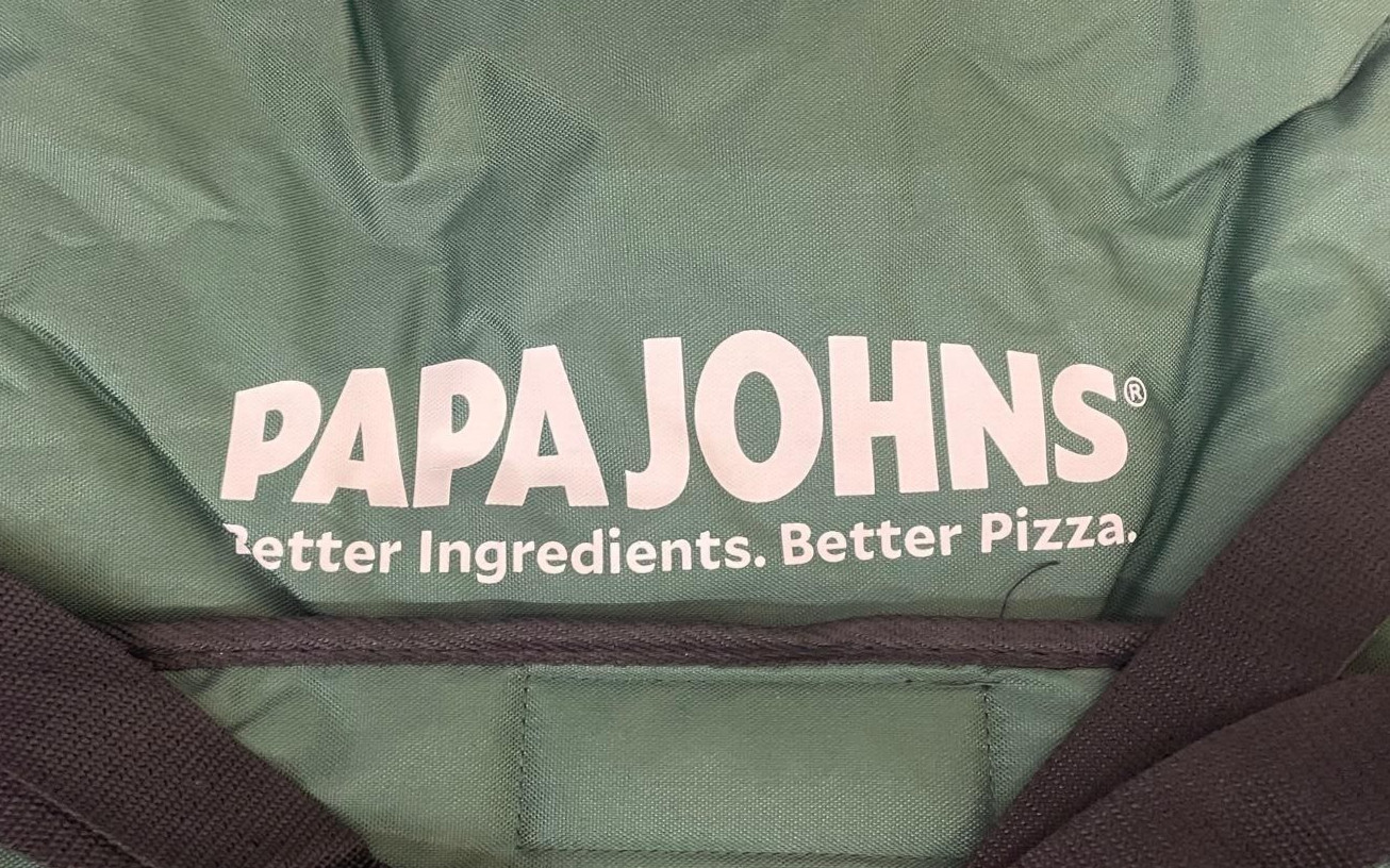 Papa John’s Green Large Pizza Delivery Bag Thermally Insulated Door Dash Etc.