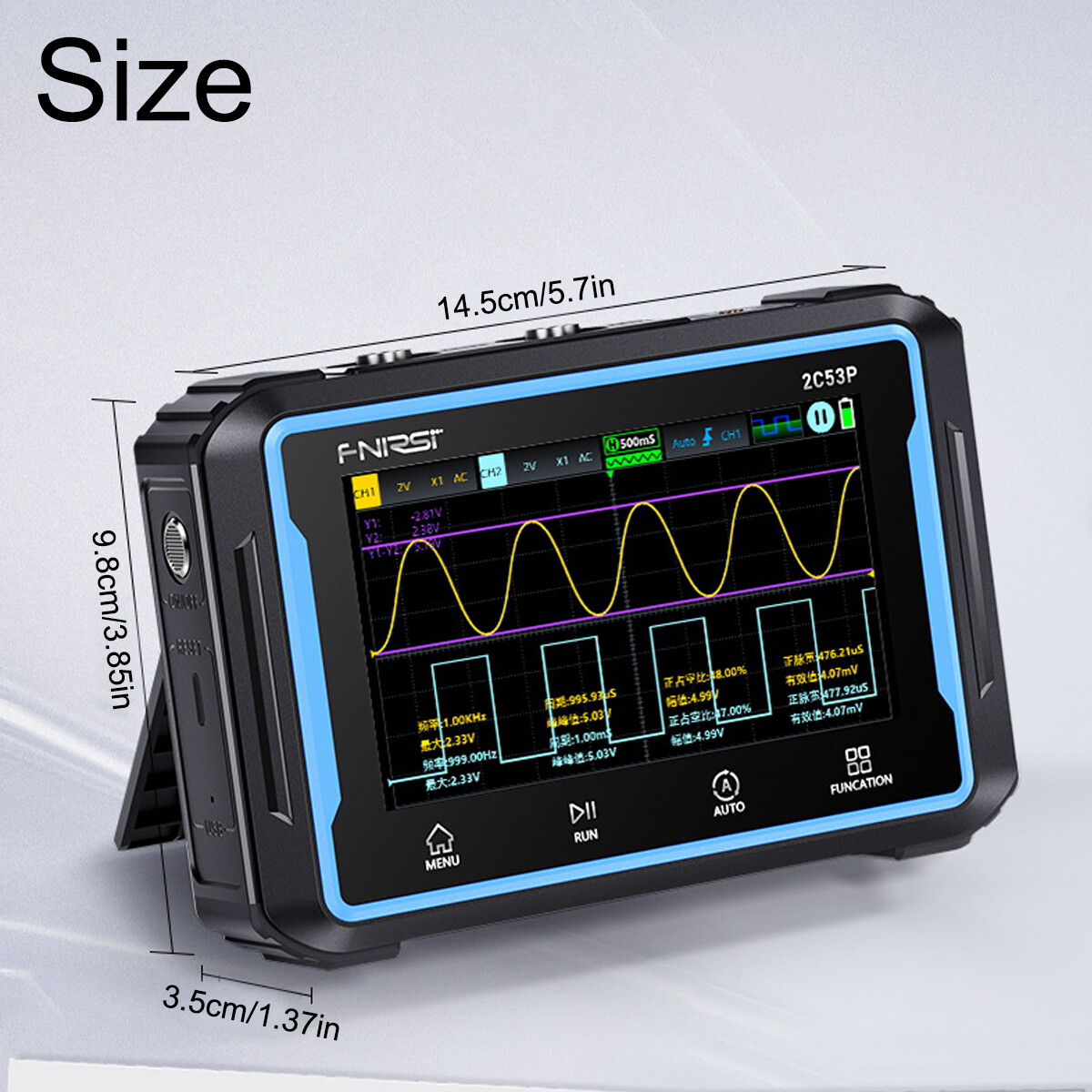 3-in-1 FNIRSI-2C53P LCD 2 Channel Signal Generator Digital Storage Oscilloscope·