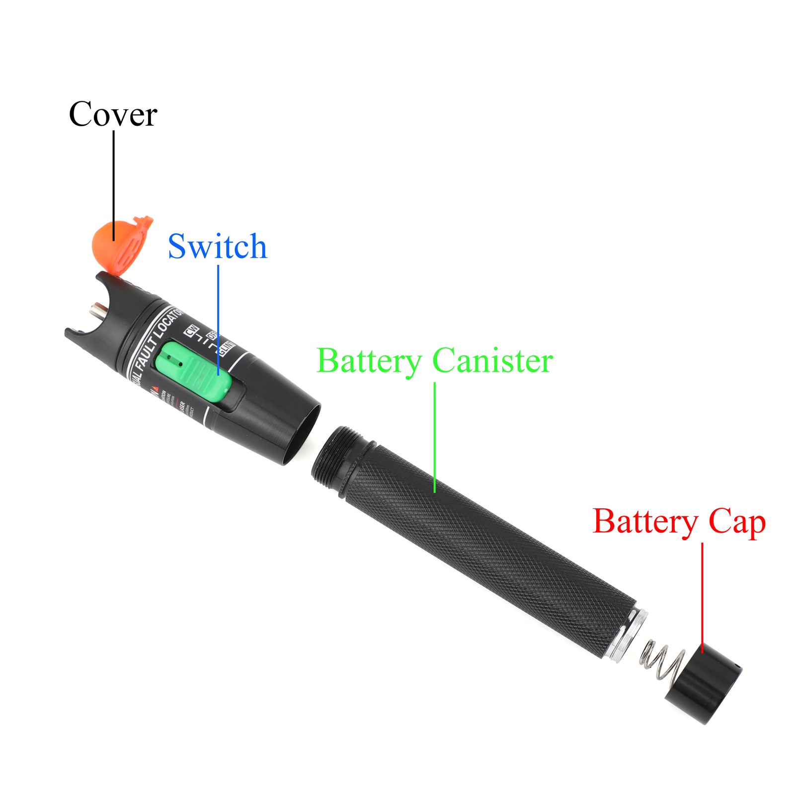 FTTH Visual Fault Locator Fiber Optic Tester Pen 5-100KM Red Light VFL SC/FC/ST