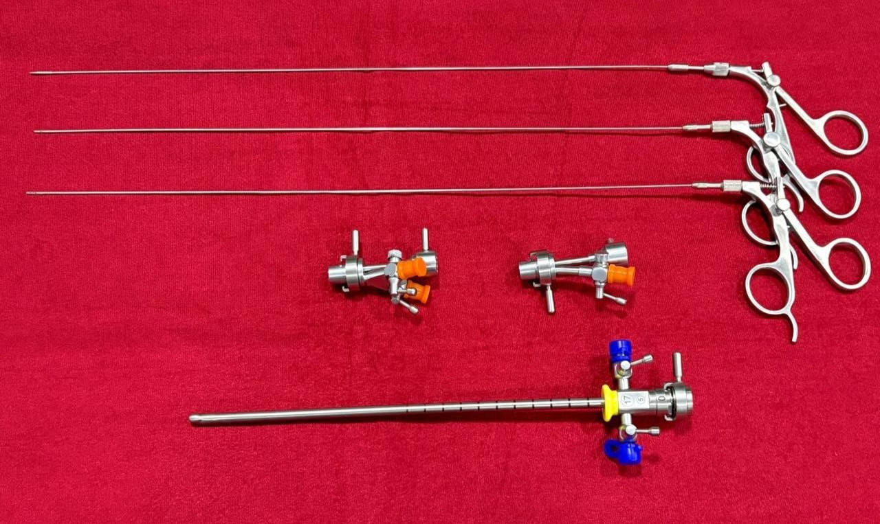 Hysteroscopy Cystoscopy Surgery Set 17FR with Semi Rigid Graspers 5FR Reusable