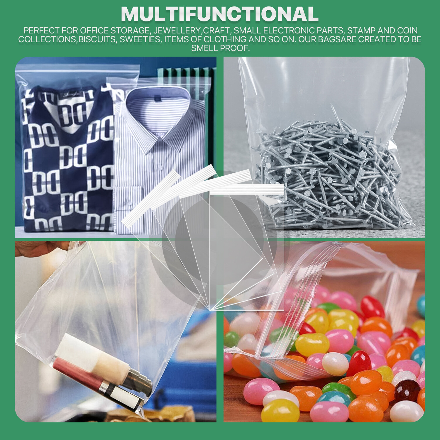 x1000, 4.0 Mil Thickness Zipper Reclosable Ziplock CLEAR Plastic Seal Poly Bags