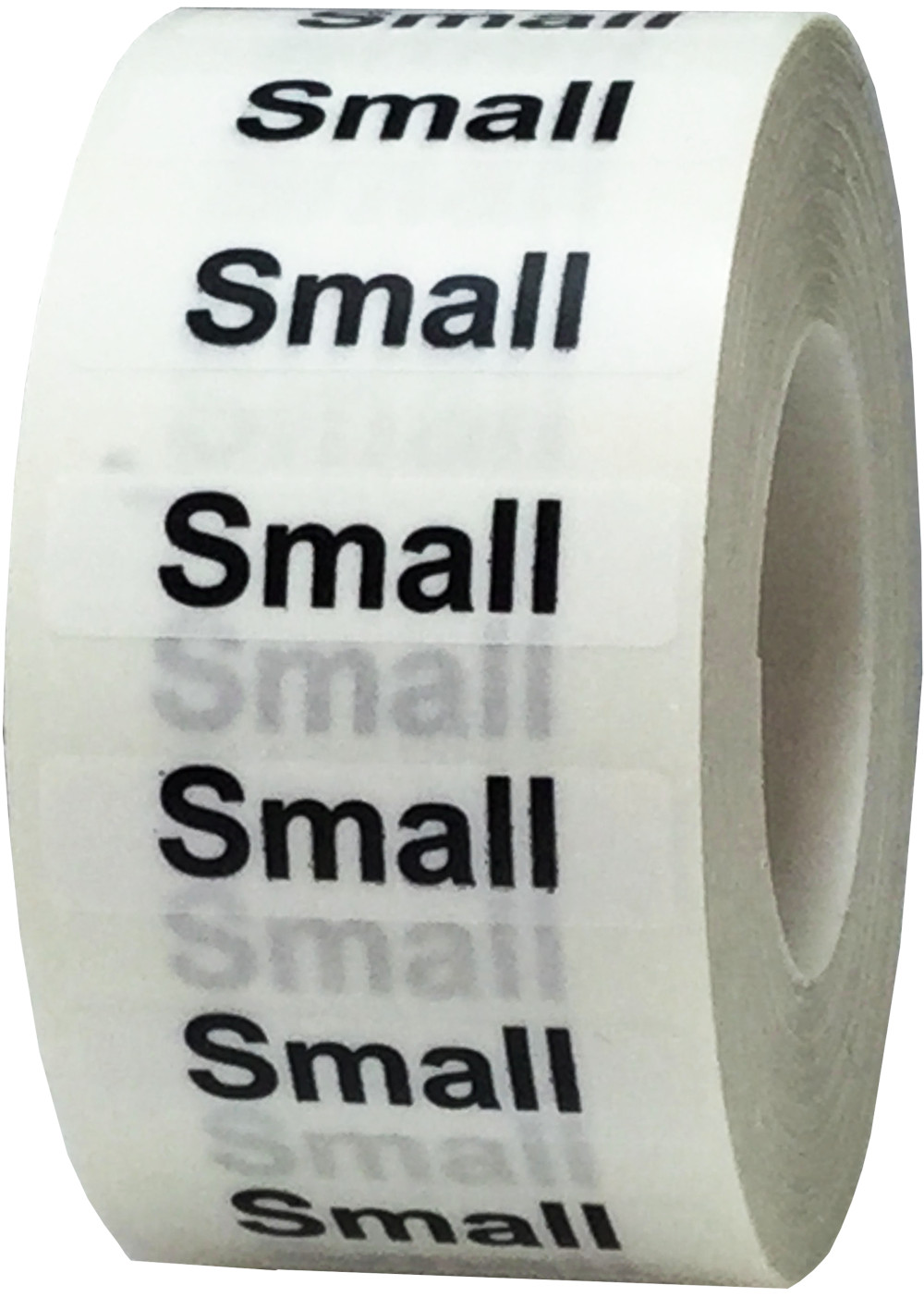 Clear Clothing Size Strip Labels | 1.25 x 5 Inches – 125 Pack | Pick One Size