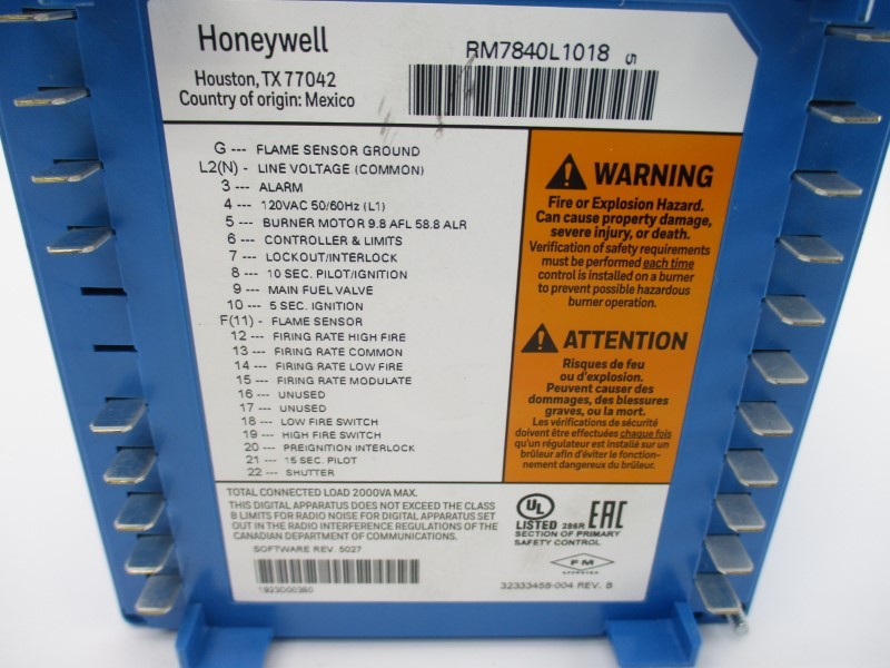 HONEYWELL RM7840L1018 120VAC NSNP