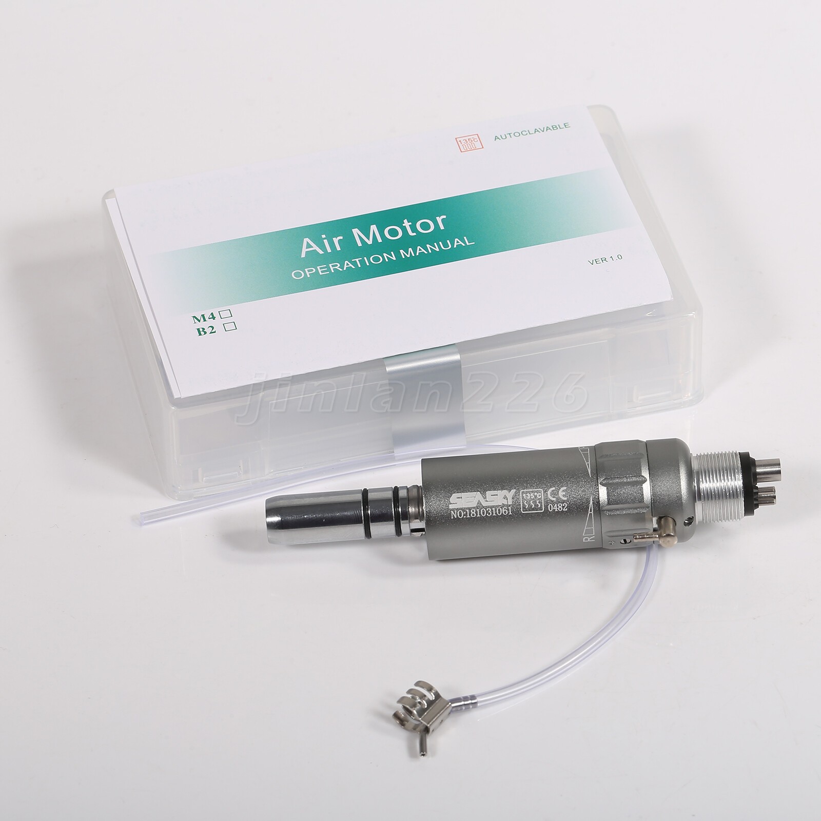 1-5 NSK Style Dental Air Motor 4 Hole Handpiece E-type 4holes Slow Low Speed led