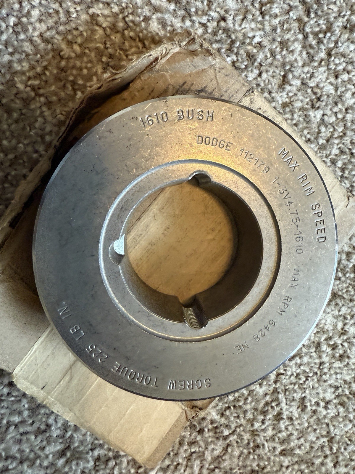 DODGE 1-3V4.75-1610 TAPER LOCK SHEAVE 112179 NEW